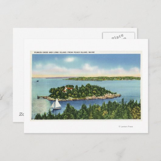 Ansicht von Pumkin Knob und Long Island Postkarte (Vorne/Hinten)