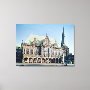 Ansicht von Rathaus, aufgebaut 1405-09 Leinwanddruck