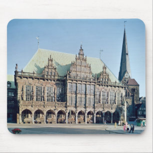 Ansicht von Rathaus, aufgebaut 1405-09 Mousepad