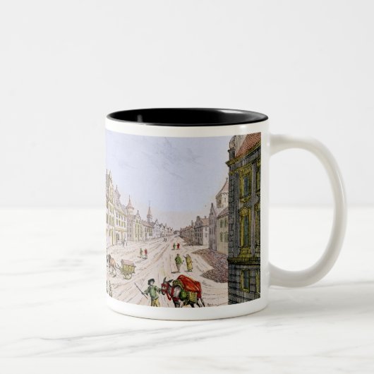 Ansicht von Rathaus, Boston Zweifarbige Tasse (Rechts)