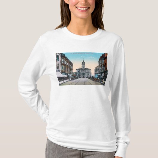 Ansicht von Rathaus Gbd von Washington-St. T-Shirt (Vorderseite)