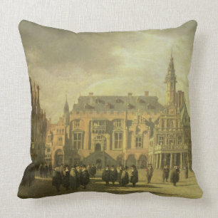 Ansicht von Rathaus im Marktplatz von Haar Kissen