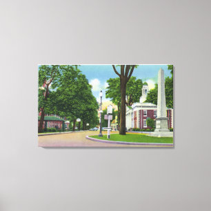 Ansicht von Rathaus und von Paterson-Monument Leinwanddruck