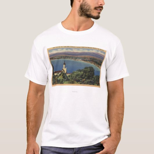Ansicht von Redondo u. Hermosa Stränden, T-Shirt (Vorderseite)