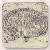 Ansicht von Rhodos, 'vom Theater der Hauptstädte Untersetzer (Vorderseite)