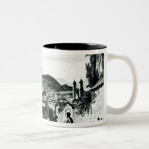 Ansicht von Rio de Janeiro von der Kirche Zweifarbige Tasse
