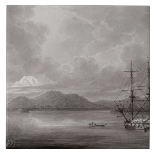 Ansicht von Riode Manila (Lithographie) Fliese (Vorderseite)