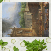Ansicht von Ripetta von Hubert Robert Geschirrtuch (Gefaltet)