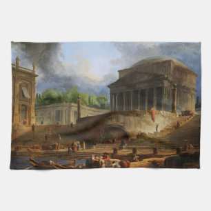 Ansicht von Ripetta von Hubert Robert Geschirrtuch