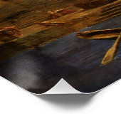 Ansicht von Ripetta von Hubert Robert Poster (Ecke)