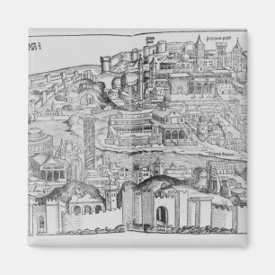 Ansicht von Rom, 1493 Magnet