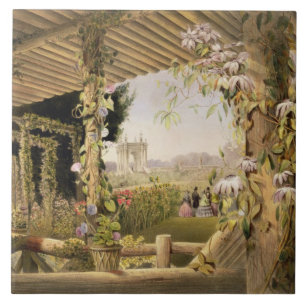 Ansicht von rustikalen Seat, Shrublands, 'vom G Fliese