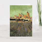 Ansicht von Saintes Maries von Vincent van Gogh Karte (Vorderseite)