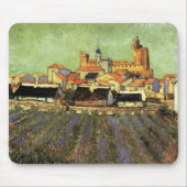 Ansicht von Saintes Maries von Vincent van Gogh Mousepad (Vorne)