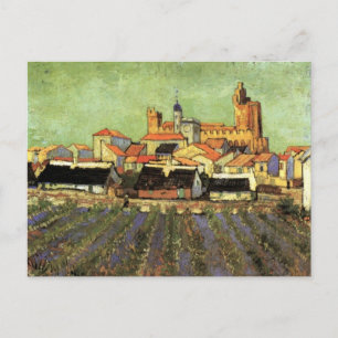 Ansicht von Saintes Maries von Vincent van Gogh Postkarte