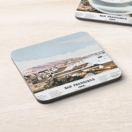 Ansicht von San Francisco, 1849 Untersetzer (Linke Seite)