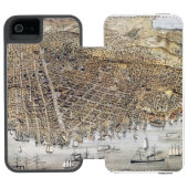 Ansicht von San Francisco, 1878 Incipio iPhone Geldbeutel-Hülle (Folio Geöffnet)
