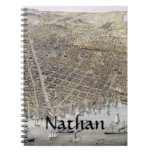 Ansicht von San Francisco, 1878 Notizblock (Vorderseite)