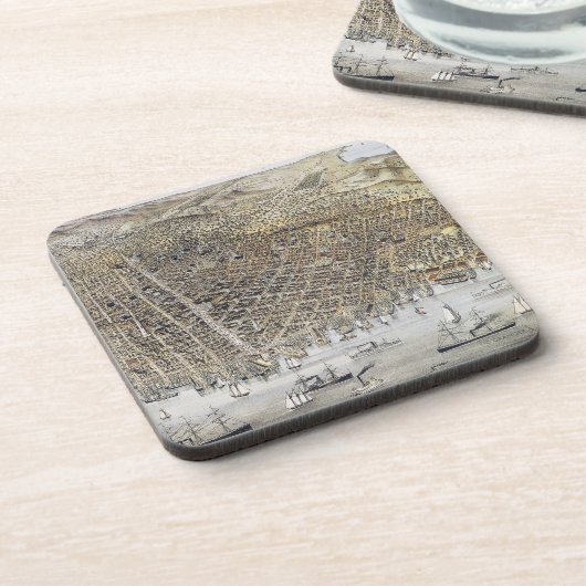 Ansicht von San Francisco, 1878 Untersetzer (Linke Seite)