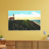 Ansicht von Sankaty Head Lighthouse Leinwanddruck (Insitu (Wohnzimmer))