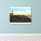 Ansicht von Sankaty Head Lighthouse Leinwanddruck (Insitu (Holzboden))