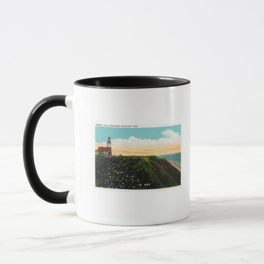 Ansicht von Sankaty Head Lighthouse Tasse (Links)