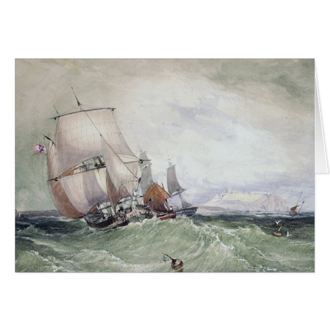 Ansicht von Scarborough, mit einem Bergmann-Brigg (Vorderseite (Horizontal))