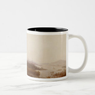 Ansicht von Schloss Sanssouci, Potsdam, 1750 Zweifarbige Tasse