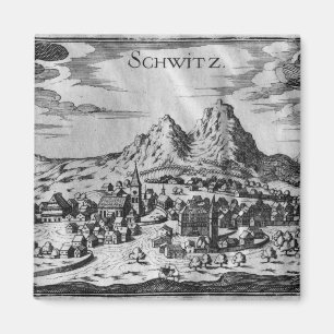 Ansicht von Schwyz Magnet