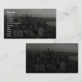 Ansicht von Seattle-Stadt von der Spitze der Visitenkarte (Vorne/Hinten)