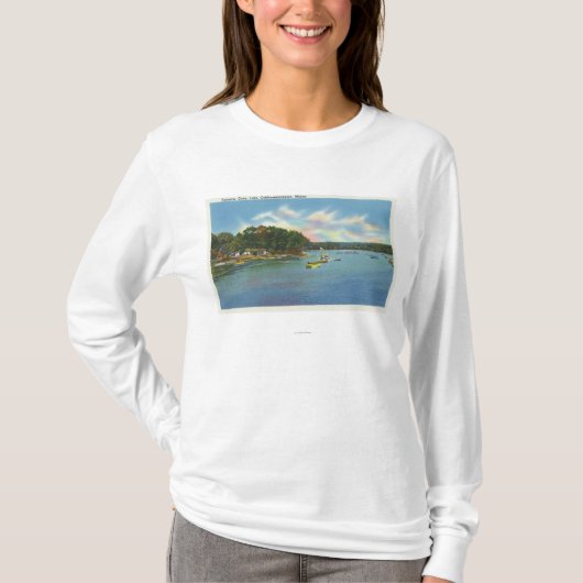 Ansicht von See Cobbosseecontee in Pernette Bucht T-Shirt (Vorderseite)