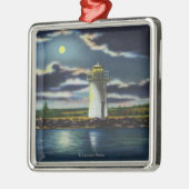 Ansicht von See Cobbosseecontee Leuchtturm nachts Ornament Aus Metall (Links)