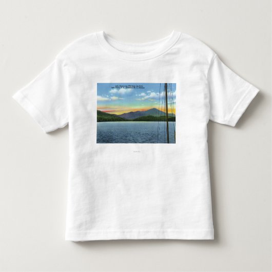 Ansicht von See vom Whiteface Gasthaus-Dock Kleinkind T-shirt (Vorderseite)