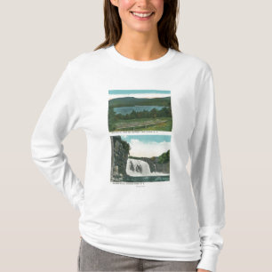 Ansicht von See von Mt Whitney, Regenbogen-Fälle T-Shirt