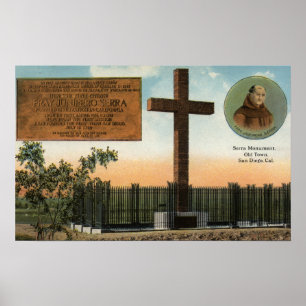 Ansicht von Serra Monument, alte Stadt San Diego Poster