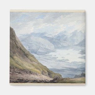 Ansicht von Skiddaw über Derwentwater (w/c über Magnet