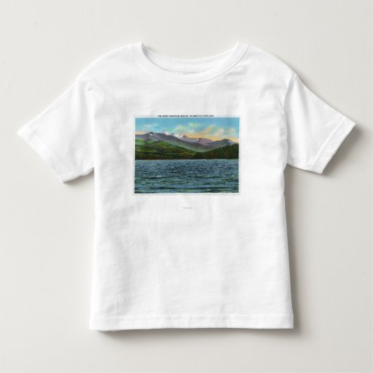 Ansicht von Snowy Mts von der Tupper See-Straße Kleinkind T-shirt (Vorderseite)