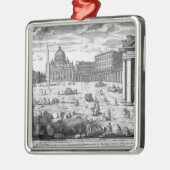 Ansicht von St Peter, Rom Silbernes Ornament (Links)