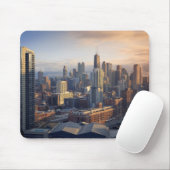 Ansicht von Stadtbild mit fantastischem Licht Mousepad (Mit Mouse)