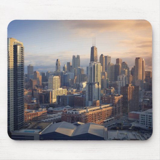 Ansicht von Stadtbild mit fantastischem Licht Mousepad (Vorne)