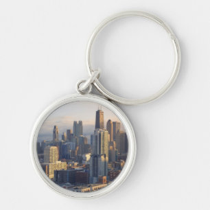 Ansicht von Stadtbild mit fantastischem Licht Schlüsselanhänger