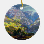 Ansicht von Stalheim durch Johan christlicher Dahl Keramikornament (Vorne)