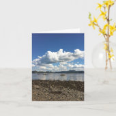 Ansicht von Steinvikholm Slott Norwegen Notecard Karte (Gelbe Blume)