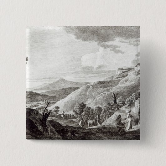 Ansicht von Tarquinia und von Corneto Button (Vorderseite)