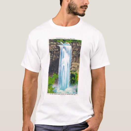 Ansicht von Taughannock Fällen T-Shirt (Vorderseite)