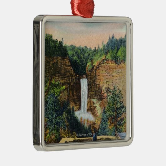 Ansicht von Taughannock fällt # 2 Silbernes Ornament (Rechts)