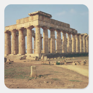 Ansicht von Tempel E, c.490-480 BC Quadratischer Aufkleber