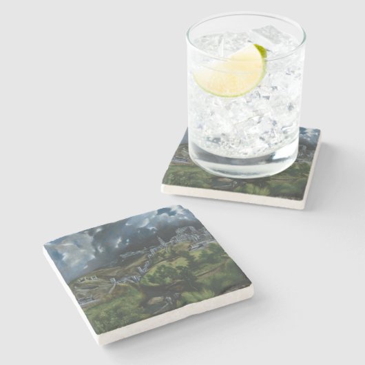 Ansicht von Toledo durch El Greco Steinuntersetzer (Seitenansicht)