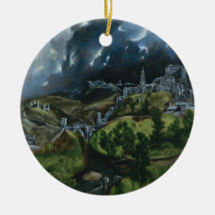 Ansicht von Toledo, El Greco Keramikornament