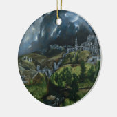 Ansicht von Toledo, El Greco Keramikornament (Links)